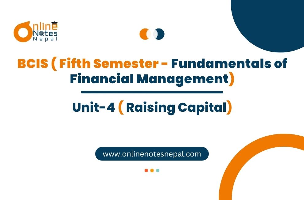 Unit IV: Raising Capital